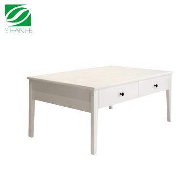 China Europe Shanhe 2 Drawers MDF Home Living Room Furniture Coffee Table for sale