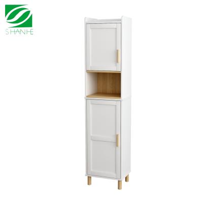 China Europe Shanhe 2 Doors Living Room Bathroom Furniture Tall Corner Cabinet For Sale for sale