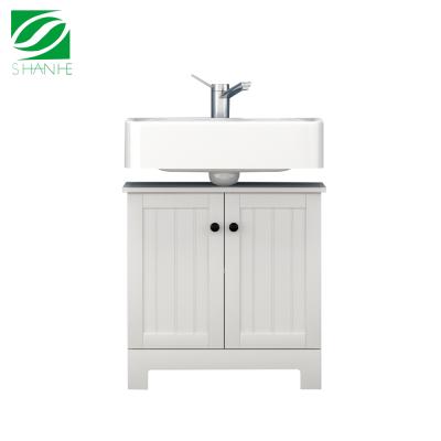 China Modern Shanhe Spill Modern Wooden Bathroom Sink Vanity Cabinet for sale