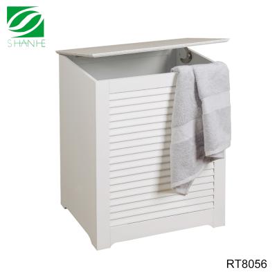 China Shanhe Sustainable White Bathroom Modern Laundry Basket for sale