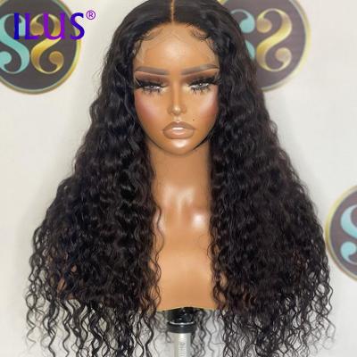 China Free Shipping HD Black Brown Color Lace Front Human Hair Wigs For Women Swiss Lace Wig Hot Selling 200 Full Lace Frontal Wigs HD Deep Curly Color Women for sale