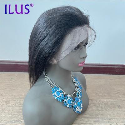 China Wholesale Cheap Price Full Lace Hair Wigs Straight 10 Inches Short Transparent Lace Hair Natural Color 360 Full Lace Frontal Wigs for sale