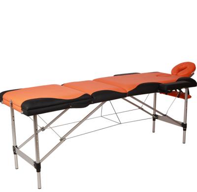 China Good Quality Modern Beauty Minmei Aluminum Frame Folding Massage Table Three Times Foot Lift for sale