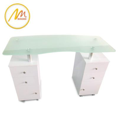 China Modern Portable Modern Portable Nail Table Pedicure Manicure Station Foldable Black Nail Manicure Table Suppliers for sale