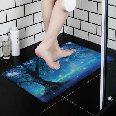 China Durable Home Anti-Slip Foldable Bathroom PVC Printing Waterproof Mat for sale