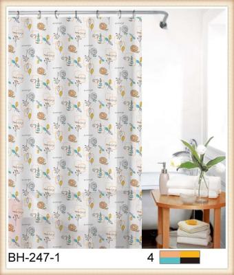 China Sustainable Hotel Using PEVA Material Plastic Hanger Shower Curtain for sale