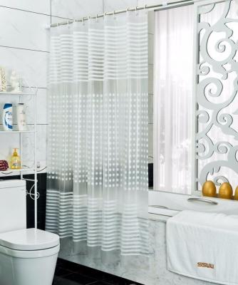 China Sustainable Wholesale Transparent Clear PVC Strip Shower Curtain for sale