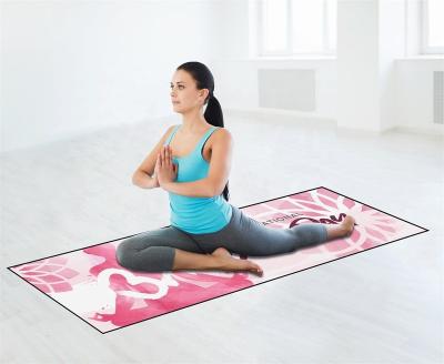 China Sustainable Custom Sublimation Printed Yoga Towel Large Size Quick Dry Sport for sale