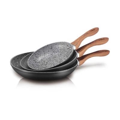 China Viable Home Kitchen Customized Non Stick Frying Pan Logo Set for sale