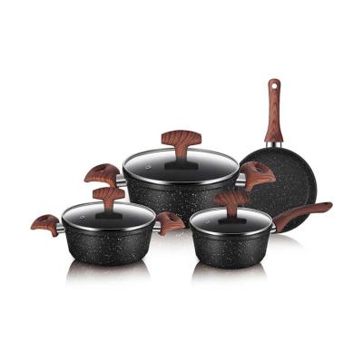 China Sustainable Aluminum Alloy Kitchen Pots And Pans Set Non Stick Kitchen Pots for sale