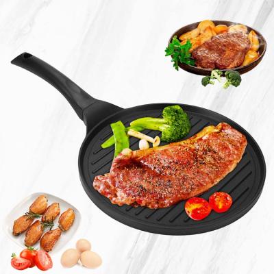 China AL Die Casting Cheap Aluminum Viable Frying Pan for sale