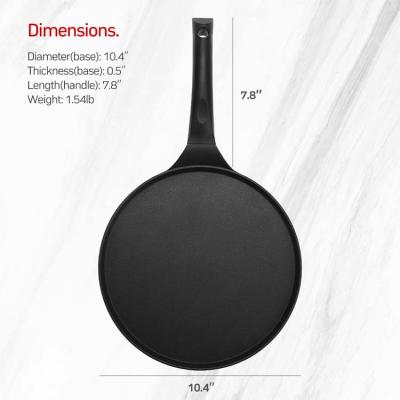 China Joyway Viable 24cm Die Cast Aluminum Grill Pizza Pan Round Fry Pan With Non-Stick Handle for sale