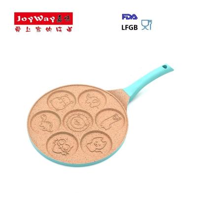 China Newly devided- viable design 7 animal round pancake 26cm frying pan for sale