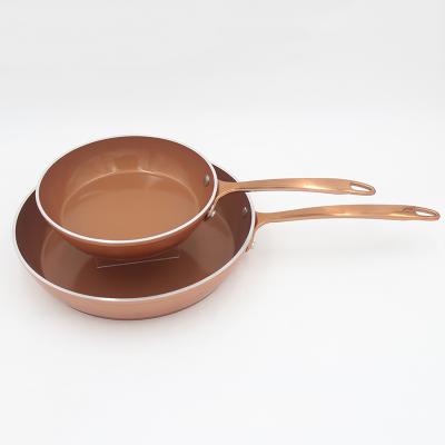 China Sustainable Home Use Nonstick Cookware Sets Copper Frying Pan Kitchen Wares for sale