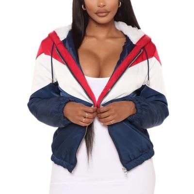 China New Arrival Reversible Plus Size Patchwork Lady Coat Women Casual Protective Stripper Jacket for sale