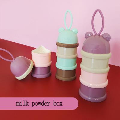 China BPA Free Baby Mobile Loft Mike Powder Box Three Layer Portable Milk Boxes for sale