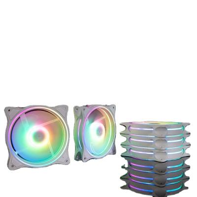 China Computer Case Rhombus 12cm Chassis Fan Quiet RGB Computer Fan Heat Dissipation Desktop Computer Heatsink Color Color for sale