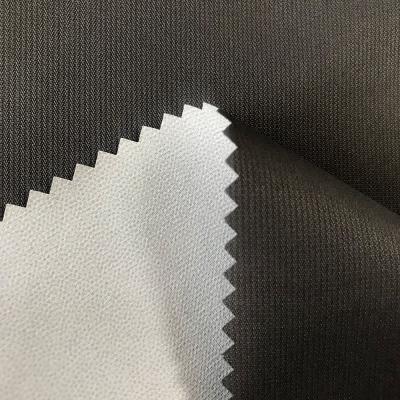 China Hot Sale Waterproof Bomber Jacket Fabric Polyester Honeycomb Pongee Fabric Laminated Milky TPU for sale