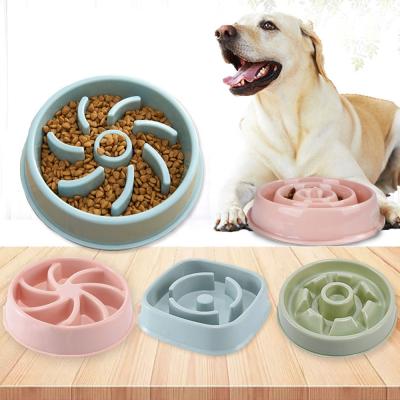 China OEM Logo Custom Amazon Hot Sale pp Plastic Sustainable Pet Factory Driver Bowl Slow Dog Bowls for sale