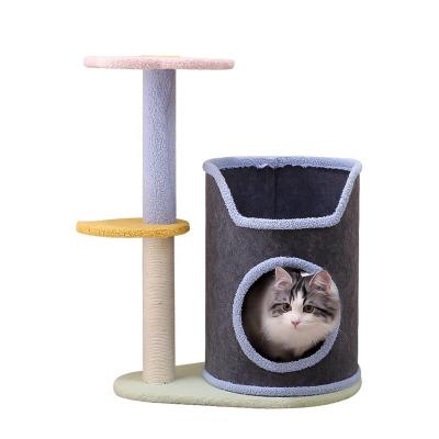 China Cat Tree Scratch Board The Interactive Viable Paradise Of Mushroom Cat Toy Top Quality Wholesale Cat House Castle Kitty Villa Nest for sale