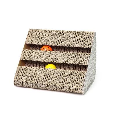 China Sustainable Custom Luxury Cat Scratching Board Ball Cat Scratcher Pad Wholesale Bell Eco-Friendly Fun for sale