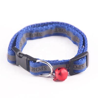 China 2021 Viable Newest Eco Friendly Organic Dog Collar Hemp Print Adjustable Nylon Cat Dog Collar With Bell for sale