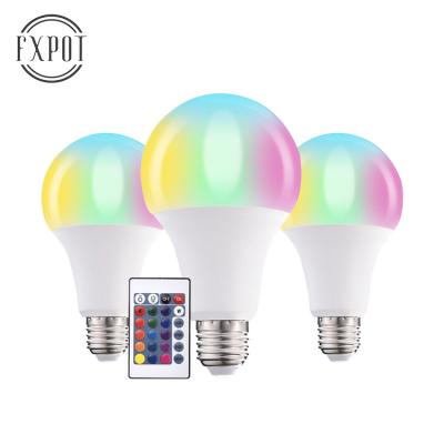 China High Efficiency FXPOT RGBW Colored Control E27 Light Bulb Changing 