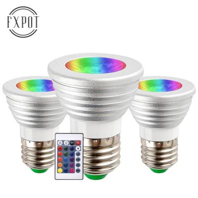 China High Efficiency FXPOT RGB Color E27 GU10 MR16 RGB Spot IR Remote Control Living Room Party Home Decoration Led Bulb Changing Spotlight for sale