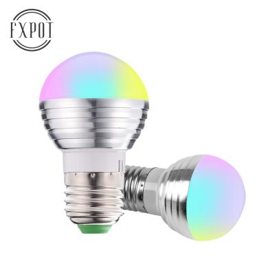 China Cheap High Efficiency FXPOT RGB Aluminum Infrared Remote Control Color Changing E27 E26 GU10 5W Led Light Smart Bulb for sale