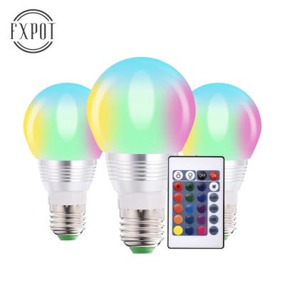 China FXPOT High Efficiency Colored Support Dimmable Smart Multi Color Changing Led Home Light RGB Switch Remote Bulb for sale