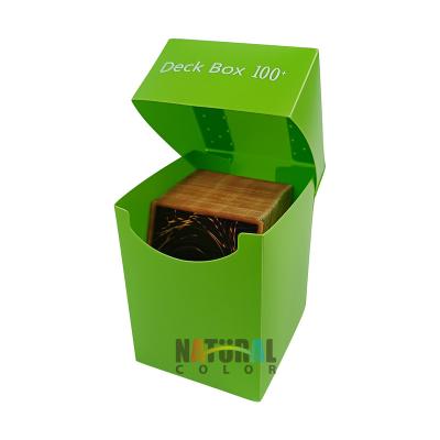 China 100+ Recyclable Collection Square Plastic Trading Card Deck Box Custom Copy Playing Magic Game Yu Gi Mtg Storage Bin Case Oh for sale