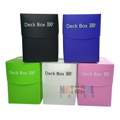 China Recyclable Accept Gift 100+ Printed PP Holder Storage Case Trading Card Deck Box For Magic Pkm Yu-GI-oh Mtg Tcg for sale