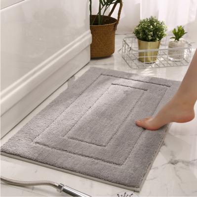 China Viable factory wholesales luxury indoor outdoor washable plush bath door mat bathroom carpet rug for sale