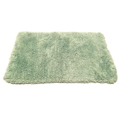 China Washable Microfiber Polyester Fabric Bathroom Shaggy Floor Carpet Solid Plain Bath Covers for sale