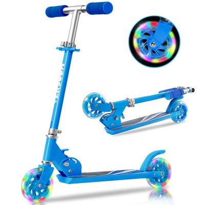 China PU Scooter For Kids Light Up Wheels Easy Folding With 3 Levels Adjustable Kids Scooter for sale