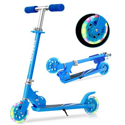 China Fast Folding Scooter For Kids | Foldable Portable Adjustable Kick Scooters Waist Scooter with 2 LED Light PU Flashing Wheels, Birthday Gi for sale