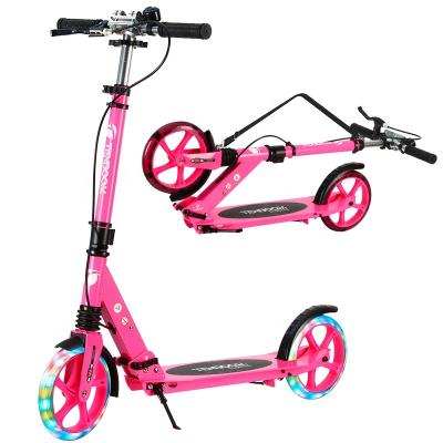 China New Color Lightweight+foldable Kick Scooter Kids Large PU Wheels Dual Brake Foldable Adult City Scooter for sale