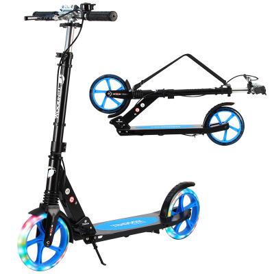 China Absorption System Shock Youth Large 200mm Mechanism Wheels Fast Folding Scooter With Carry Strap For Adults And Teens Kick S for sale