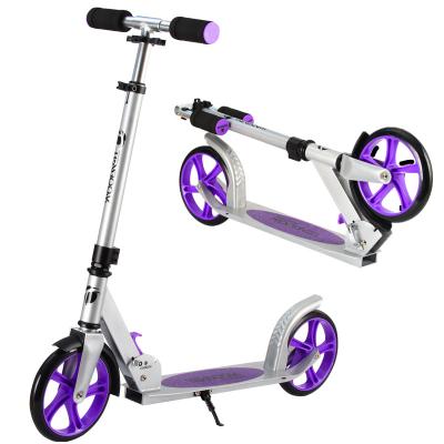 China Durable Scooter with Adjustable Height Double Suspension 8 Inch Big Wheels Ride Smooth Kick Scooters for Adults Teens Age 10 for sale