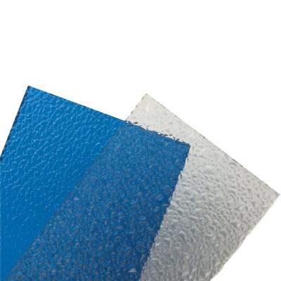 China Anti Aging Crystal Polycarbon Sheet 4*8ft Embossed PC Plastic Sheet for sale