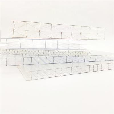 China Eco-friendly UV Coated Triple Wall 10mm 10mm Polycarbonate Multiwall Sheet for sale