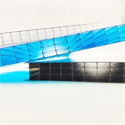 China Polycarbonate PC Hollow Sheet Eco - Friendly Multi Wall Lexan Four Layers for sale