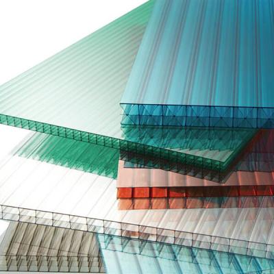 China Eco - Friendly Sunlight Clear Hollow Polycarbonate Plastic Sheet Roofing Panels With Low Price for sale