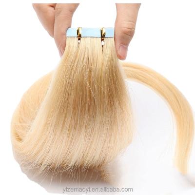 China Fashion Trends Wholesale Thin Tape In Hair 100% Human Skin Weft Remy Virgin Cuticle Aligned Double Drawn Tape In Hair Extensions for sale