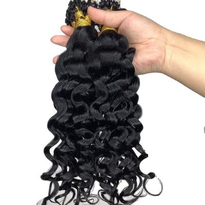 China Micro Curly Libertine Ring Human Hair Libertine Loop Extensions 100 Gram Cheap Monovisc for sale