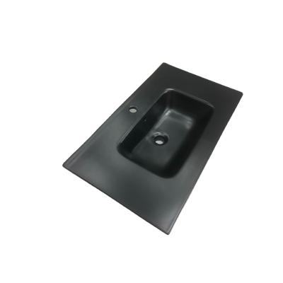 China 900mm Cabinet Luxury Bathroom New Style Matt Color Thin Edge Ceramic Easy Clean Wash Basin Step Down Wash Basin for sale