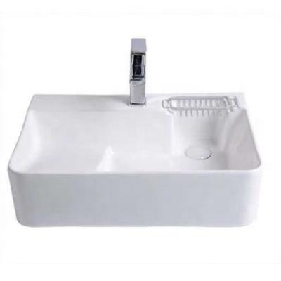 China Easy Clean Modern Design Square Style With Kneading Board Bathroom Laundry Basin Basin Sink for sale