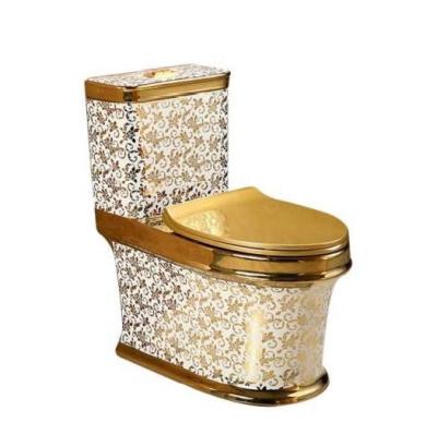 China Double-Flow Sanitary Ware Bathroom Commode Gold King Sanitary Toilet for sale