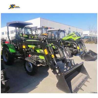 China Construction material stores w 80 hp agricultural compact tractor with roll bar and front end loader price of 804 tractors for sale made in china by JIULIN for sale