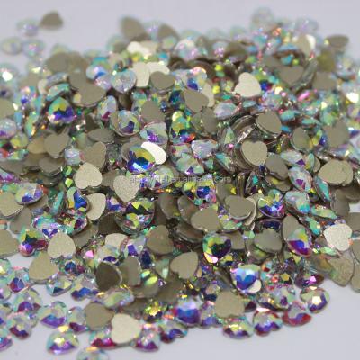 China Iron on at any ABTOP factory outdoor sale of non hot fix rhinestone crystal volume in flat back shaped ab crystal stones for sale